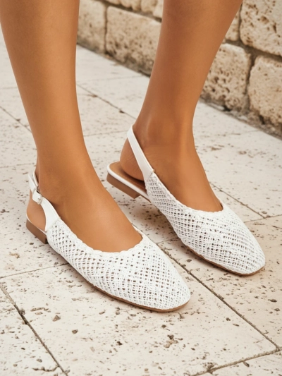 Royalfashion Sandales pour femmes à talon ouvert Breeze Woven