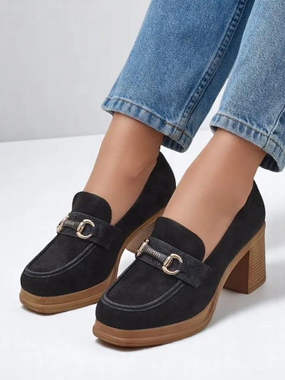 Mocassins à talon bloc pour femme Royalfashion Apareus