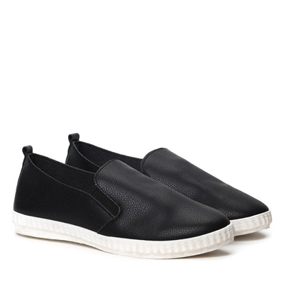 Czarne, klasyczne slip on Kailyn- Obuwie