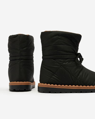 Royalfashion Bottes de neige à enfiler pour femme en noir Nevonsis