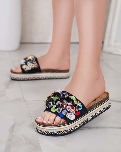 Royalfashion Tongs Loassa à strass pour femme