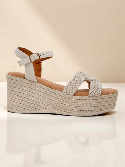 Royalfashion Sandales compensées femme tressées Sunny Day