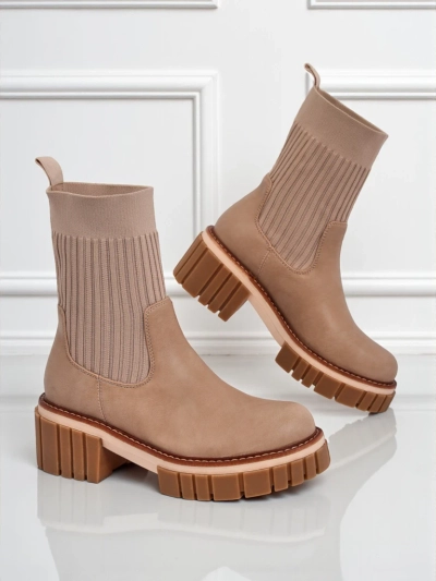 Bottines pour femmes à talon bloc en cuir écologique Ivy Storm