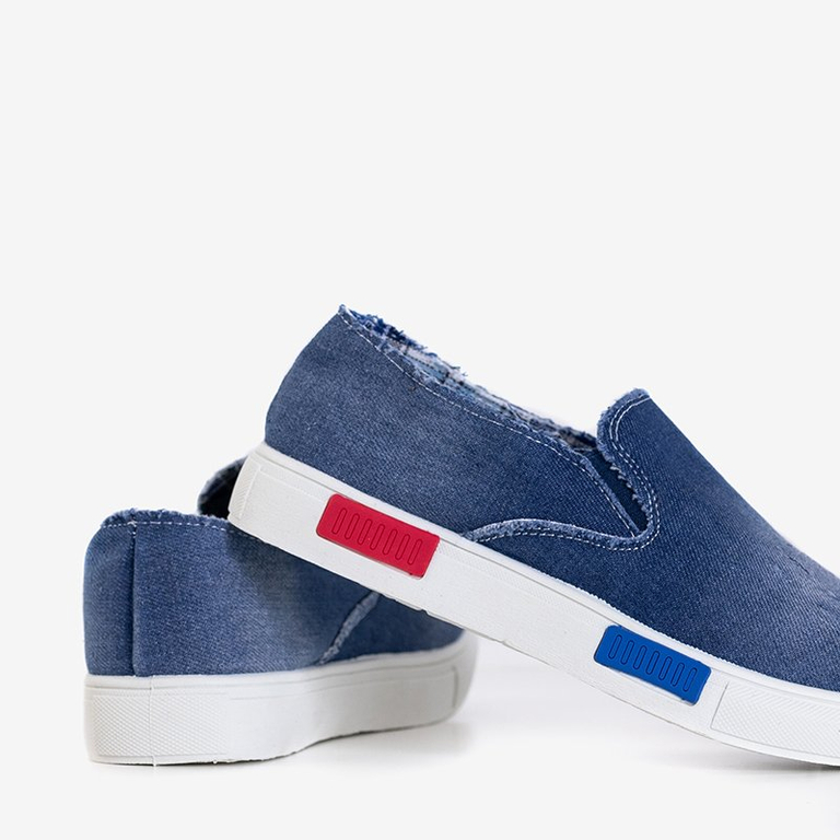Slip on sneakers femme en denim bleu marine Rumi - Footwear