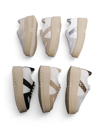 Royalfashion Sneakers à plateforme pour femmes Venusoe