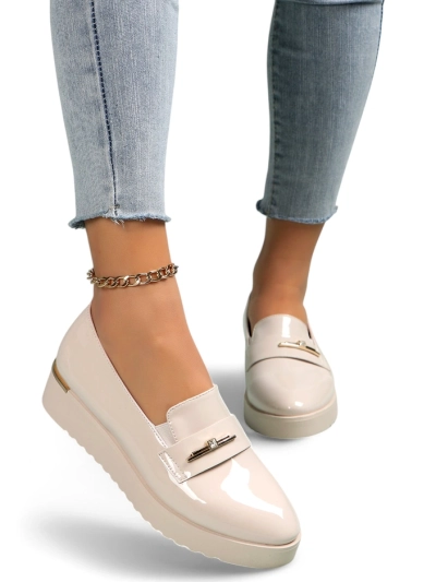 Mocassins vernis pour femmes Royalfashion Arefel