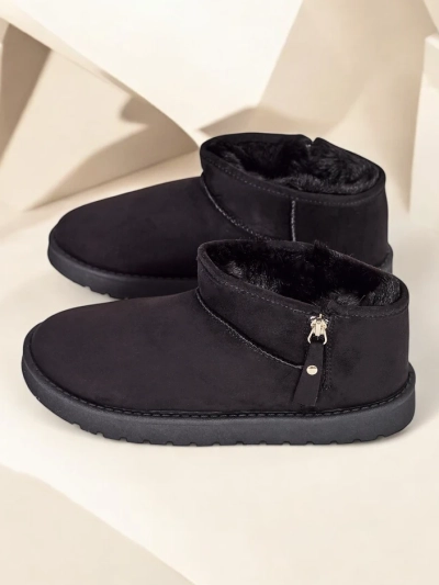 Royalfashion Bottes courtes ressemblant à des bottes de neige pour femmes Fefoz
