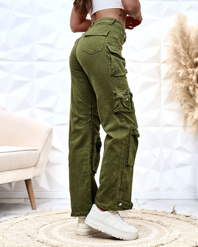 Royalfashion Pantalon de combat large pour femme