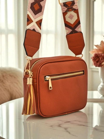 Royalfashion Petit sac à main pour femme en cuir écologique avec bandoulière colorée Kovi Lace