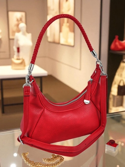 Royalfashion Petit sac à main pour femme en cuir écologique avec sangle décorative Lacquea