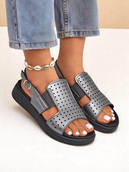 Royalfashion Sandales pour femmes à semelle épaisse BreezyStep