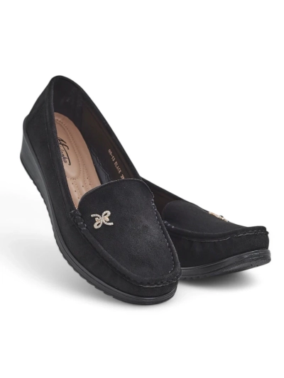 Royalfashion Mocassins pour femmes sur une petite semelle compensée Lomman