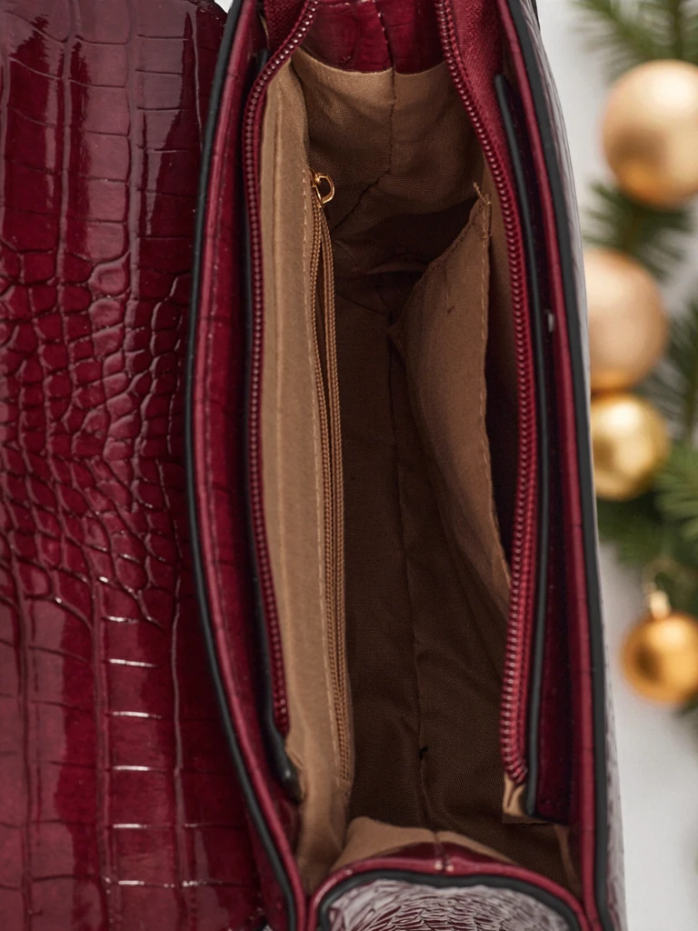 Petit sac à main verni pour femme en cuir écologique Orlina