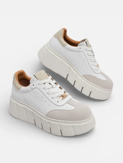 Baskets de sport pour femmes en cuir naturel Taures