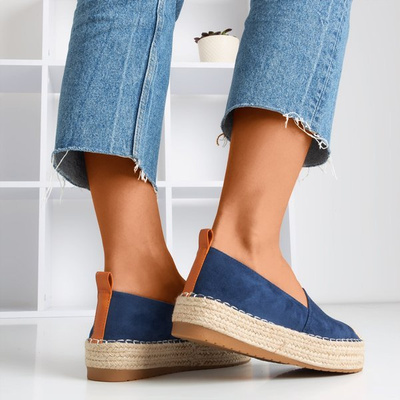 Espadrilles bleu foncé sur la plateforme Umox - Chaussures 1