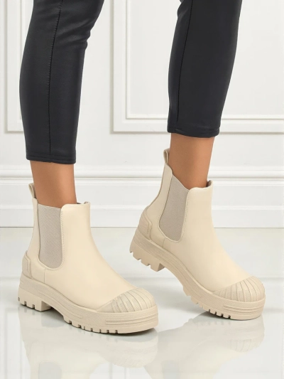 Bottines plateforme en cuir écologique Amber Veil