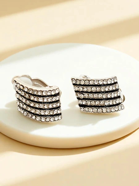 Royalfashion Boucles d’oreilles à clip pour femmes avec zircon cubique