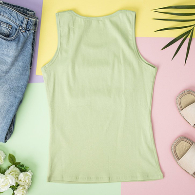 Débardeur vert pour femmes avec oxydes de zirconium - Vêtements