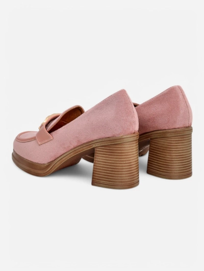 Royalfashion Mocassins pour femmes sur un talon bloc Qeroy