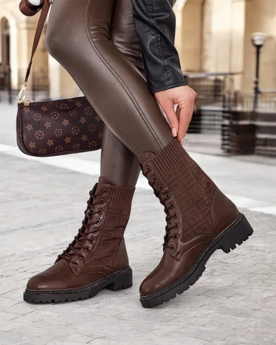 Royalfashion Bottines à lacets pour femmes Gordell