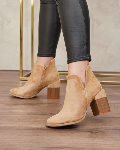Royalfashion Bottes à talon aiguille Ricteas marron clair pour femme