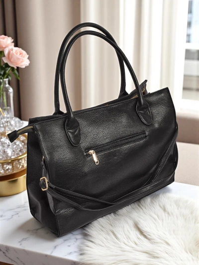 Sac à main pour femmes Aristea Nero noir cuir écologique 41x31 élégant