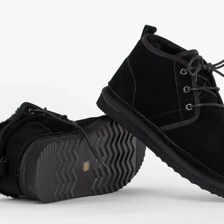 OUTLET Bottes de neige Gavin noires pour hommes - Chaussures