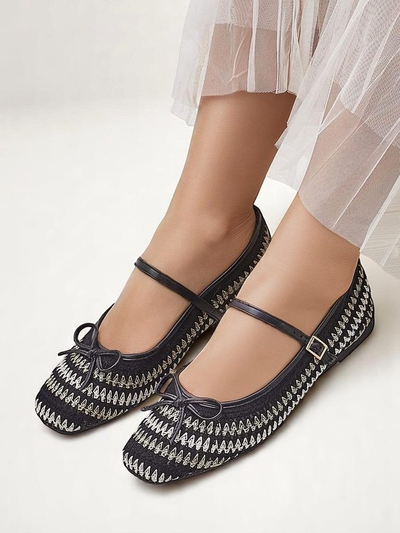 Royalfashion ballerines tissées pour femmes avec bride Vanot