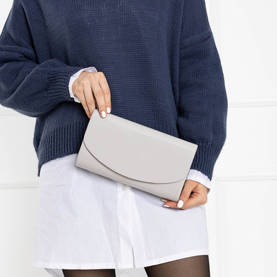 Pochette femme laquée grise sur chaîne - Accessoires