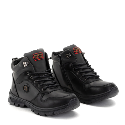 Chaussures de randonnée garçon noires Horse-Shoes