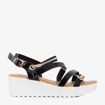 Noir Sandales Ranita à talon pour femmes - Chaussures