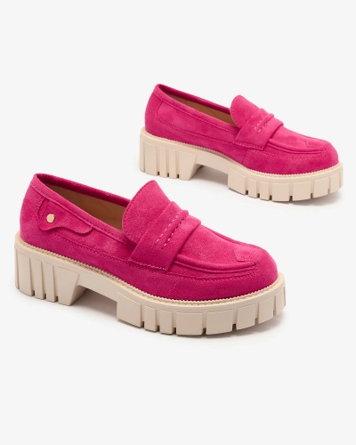 Royalfashion Eco suede fuchsia mocassins pour femmes Siherta