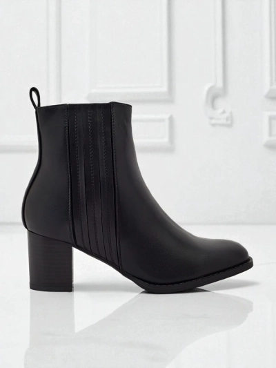 Bottines femme en cuir écologique à talon bloc Nerelle