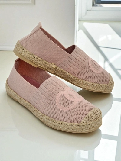 Espadrilles Theodora roses pour femmes en cuir écologique suédé, plates