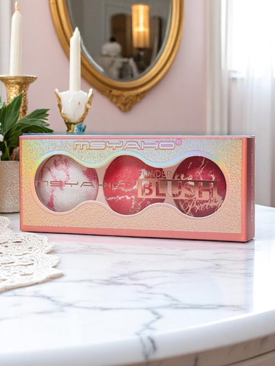 Palette de 3 teintes de blush illuminateur pour les joues couleur