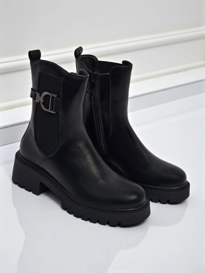 Bottines hautes pour femmes en cuir écologique Ovella