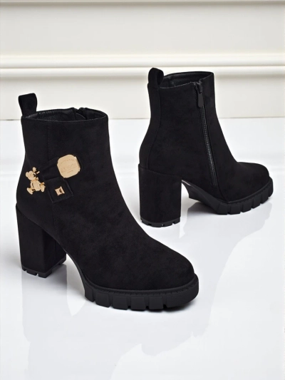 Bottines femme en éco-daim à talon bloc Bearr