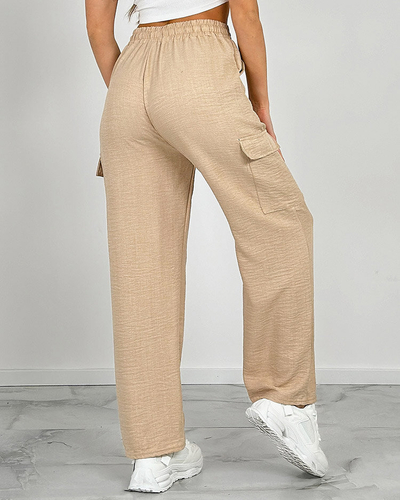 Royalfashion Pantalon large pour femme avec poches