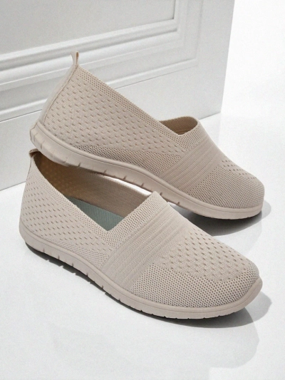 Mocassins pour Femmes Callista Beige en Tissu Respirant Printemps Été