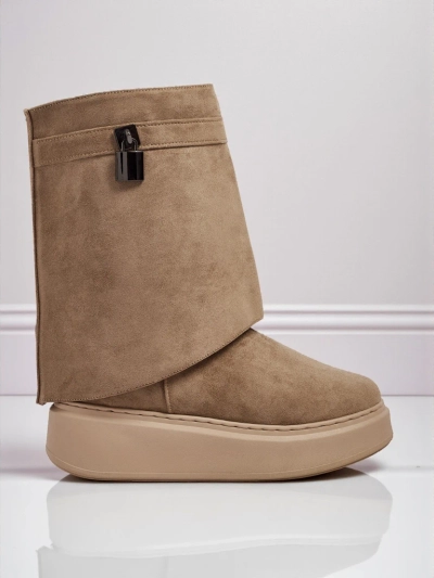 Bottes courtes de style bottes de neige pour femmes avec tige amovible Elizze