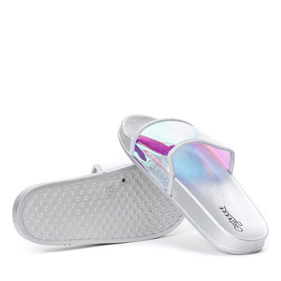 Chaussons argentés avec une bande holographique Active - Footwear 1