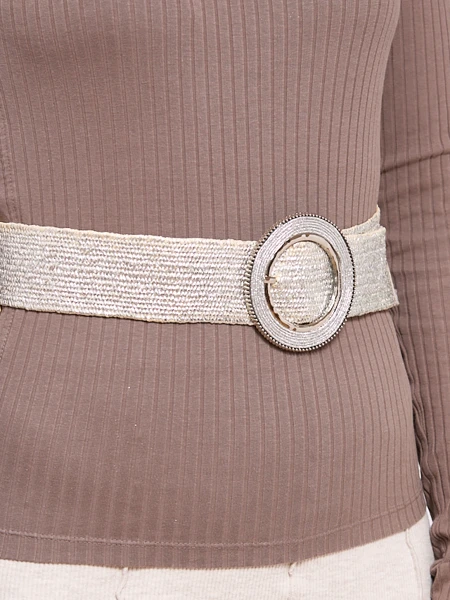 Ceinture large tressée pour femme