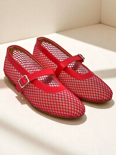 Royalfashion Ballerines ajourées pour femmes avec bride Naommi