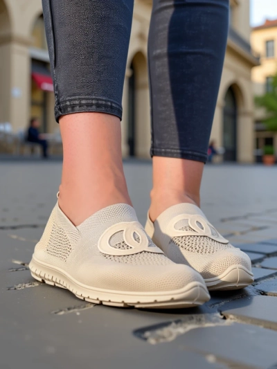 Royalfashion Mocassins de sport pour femmes Pertepses