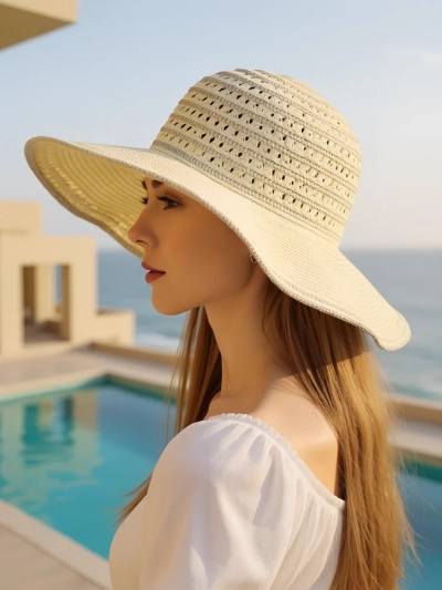 Royalfashion Chapeau de paille Solvella pour femme