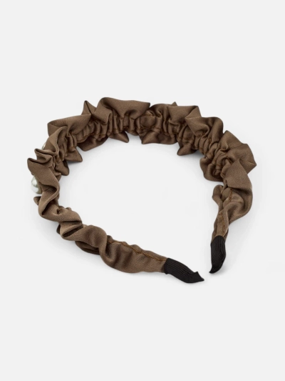 Royalfashion Bandeau pour cheveux avec fronces et perles