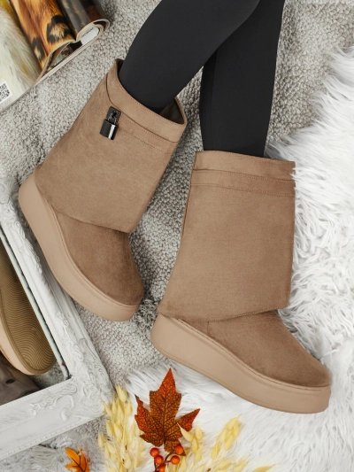 Bottes courtes de style bottes de neige pour femmes avec tige amovible Elizze