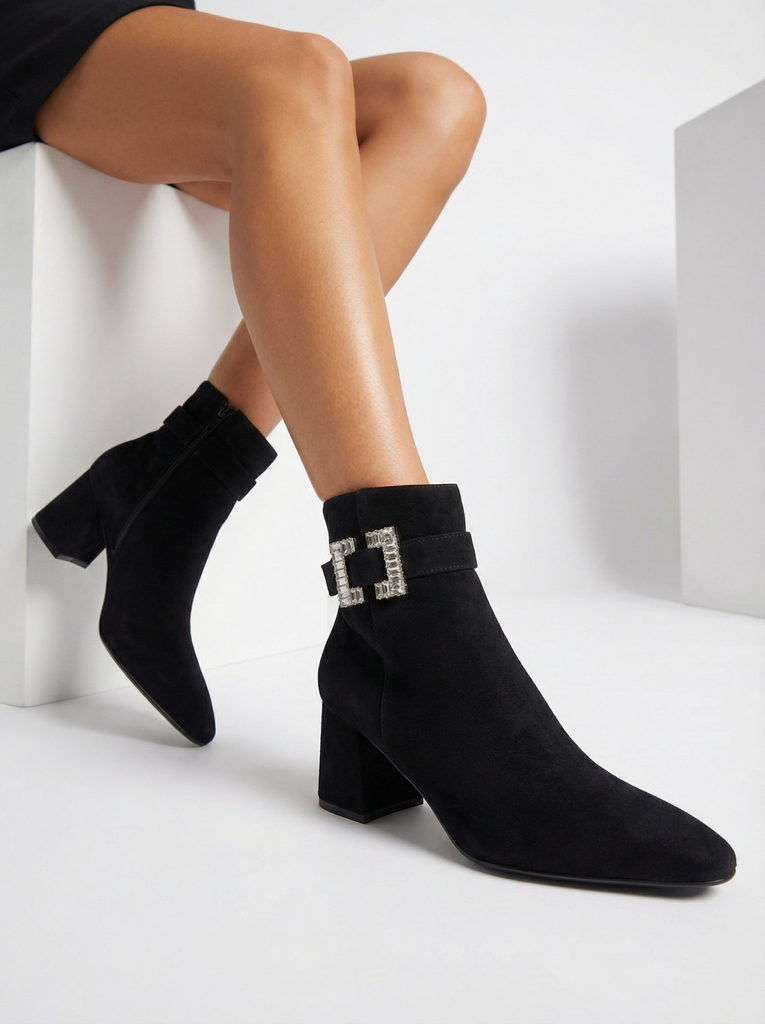 Royalfashion Bottes basses à talon aiguille pour femmes Masemart