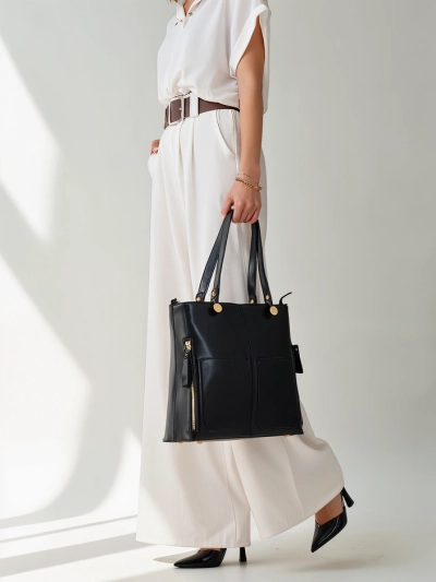 Royalfashion Sac à main élégant pour femmes, grand, avec poches