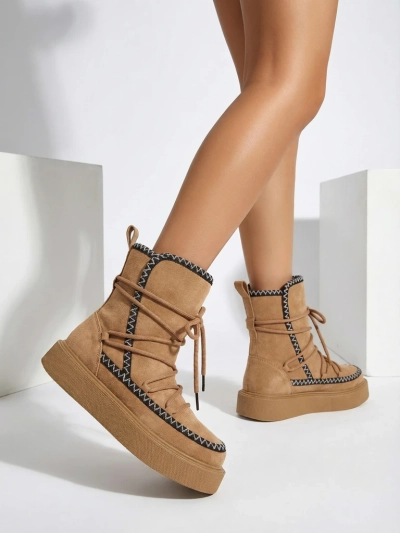 Bottes de neige à lacets Royalfashion pour femmes Siozi